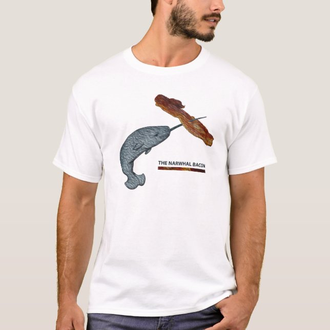 T-SHIRT LE BACON NARWHAL (Devant)