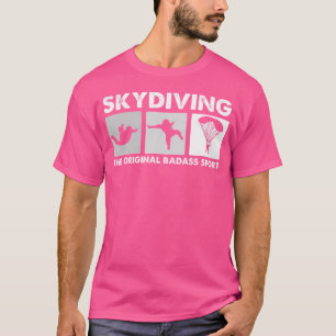 T-shirt Le Badass Sport original amusant Skydiving
