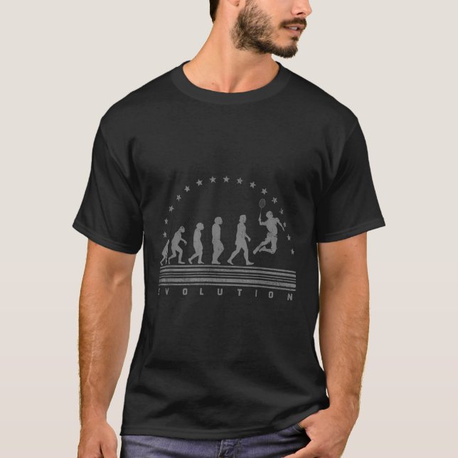 T-shirt Le Badminton Evolutions Retro Shuttle Hommes Badmi (Devant)