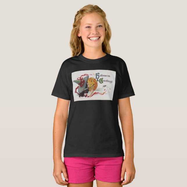 T-shirt Le baiser de la sorcière : Jack-o'-lantern à Hallo (Devant entier)