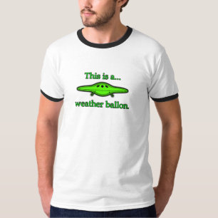 T-shirt Le ballon de temps d'UFO, amusement pour le