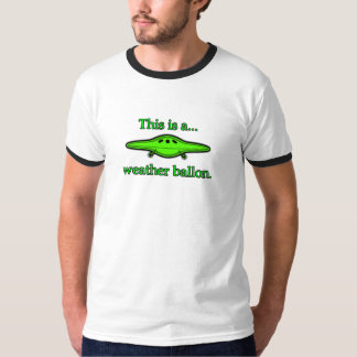 T-shirt Le ballon de temps d'UFO, amusement pour le