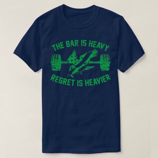 T-shirt Le Bar Est Un Regret Lourd Est Un Triblend Vert Pl (Design devant)