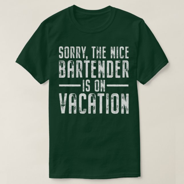 T-shirt Le Barman De Nice Est Sur Vacances Pub Mixologue F (Design devant)