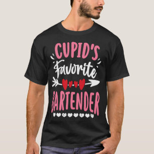 T-shirt Le barman favori de Cupid Valentines Jour Correspo