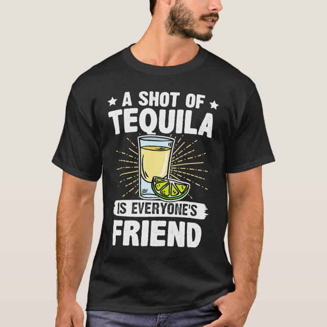 T-shirt Le barman Une prise de tequila est l'ami de tous (Devant)