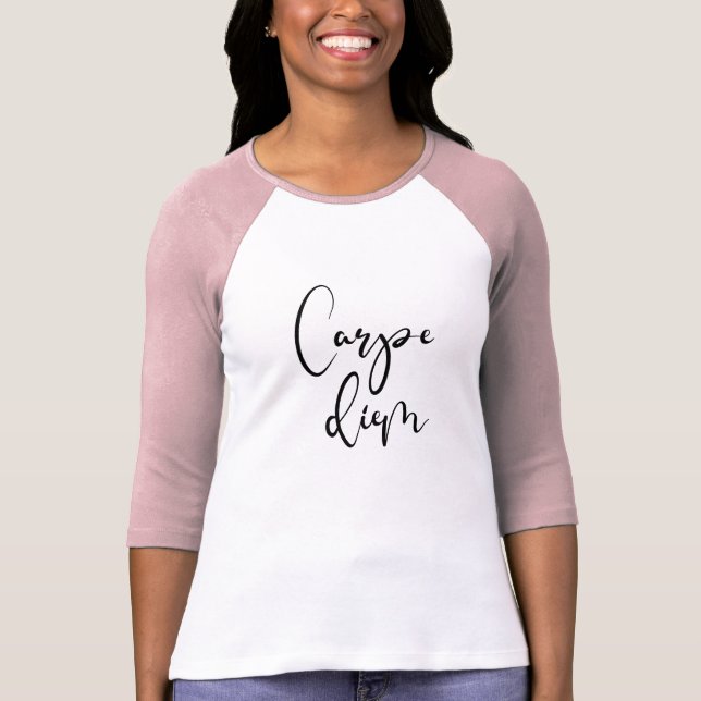 T-shirt Le base-ball des femmes de Carpe Diem (Devant)