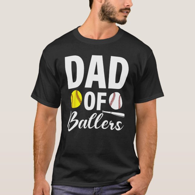 T-shirt Le baseball dit papa de Ballers (Devant)