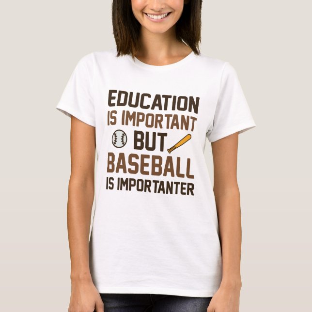T-shirt Le Baseball Est Important (Devant)