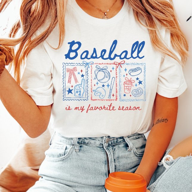 T-shirt Le baseball est ma saison préférée Coquette (Créateur téléchargé)