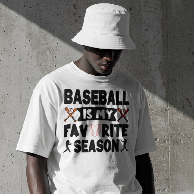 T-shirt Le Baseball Est Ma Saison Préférée, Le Baseball Dr (Créateur téléchargé)