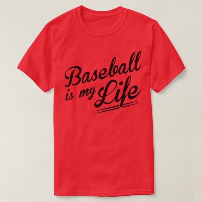 T-shirt Le baseball est ma vie (Design devant)