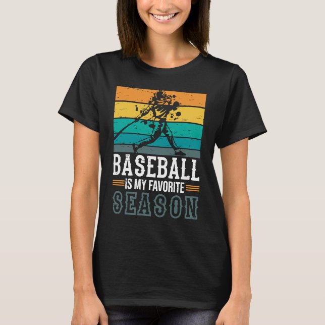 T-shirt Le Baseball Est Mon Jeu De Saison Préféré Chat Pou (Devant)