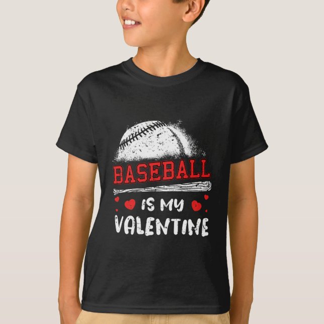 T-shirt Le Baseball Est Mon Saint Valentin Saint Valentin  (Devant)