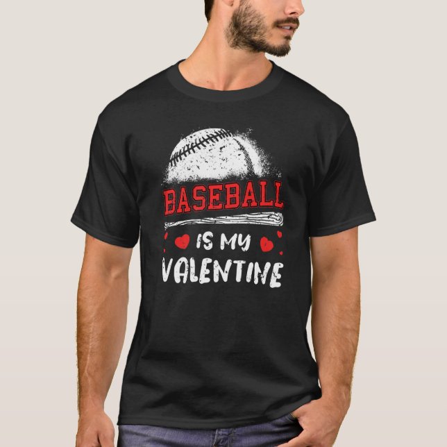 T-shirt Le Baseball Est Mon Saint Valentin Saint Valentin  (Devant)
