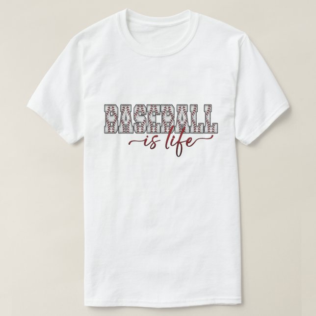 T-shirt Le Baseball Est Un Mannequin Court (Design devant)