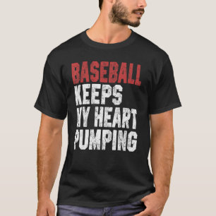 T-shirt Le Baseball Garde Mon Coeur Pompage Joueur De Base