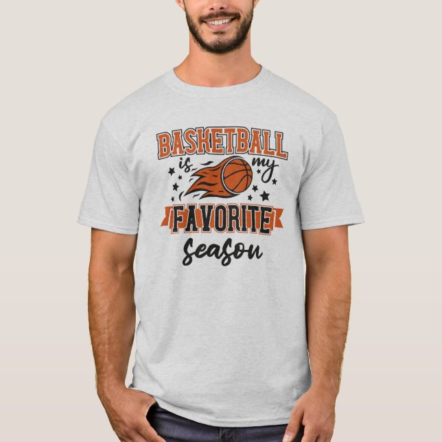 T-shirt Le basket-ball est ma saison préférée (Devant)