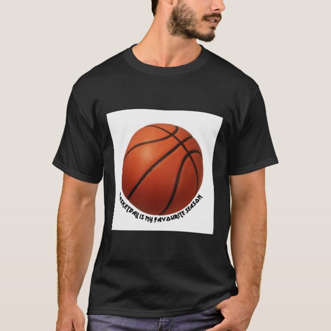 T-shirt Le Basket-Ball Est Ma Saison Préférée Active (Devant)