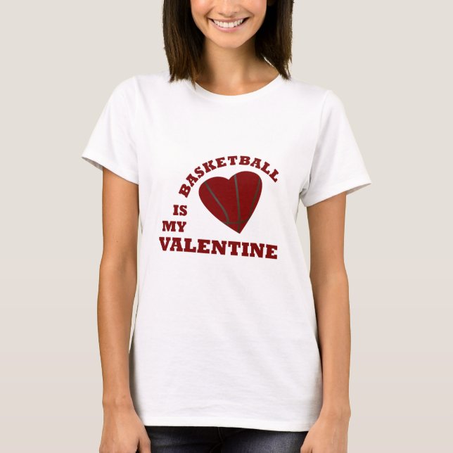 T-shirt le basket-ball est mon valentin (Devant)
