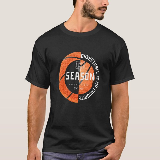 T-shirt Le Basket Est Ma Saison Préférée (Devant)