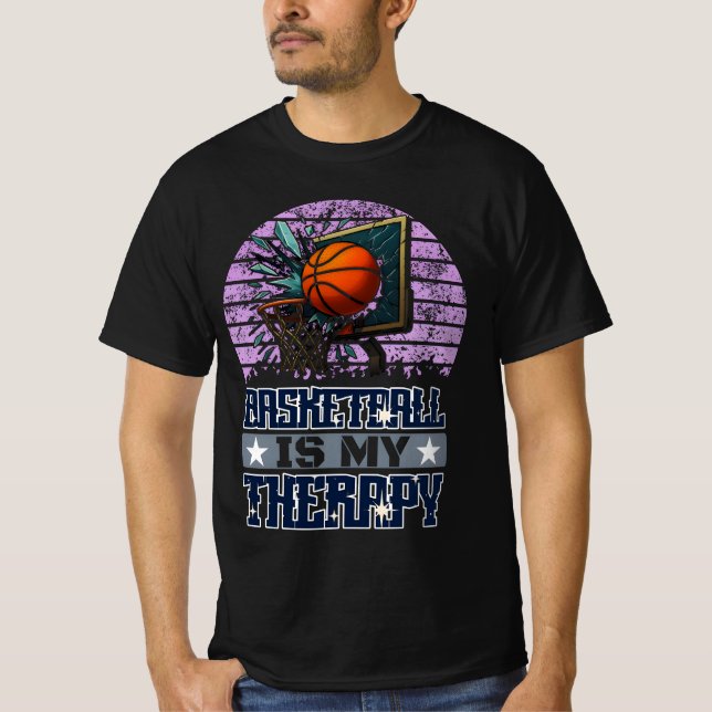 T-shirt le basket est ma thérapie (Devant)