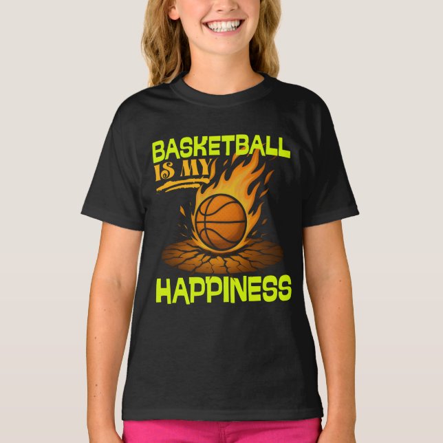 T-shirt le basket est mon bonheur (Devant)
