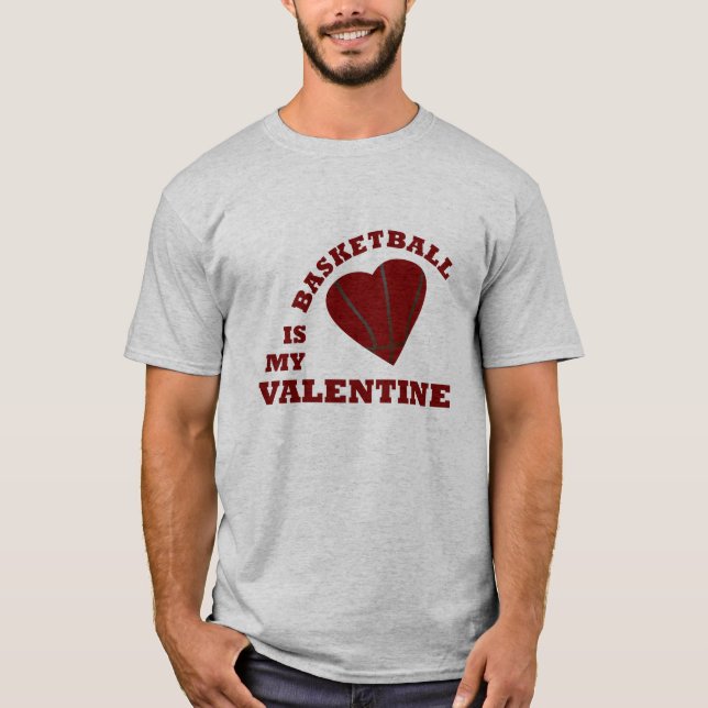 T-shirt Le basket est mon valentin (Devant)