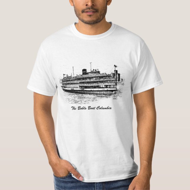 T-shirt Le Bateau Boblo Columbia ~ Ste. Clair (Devant)