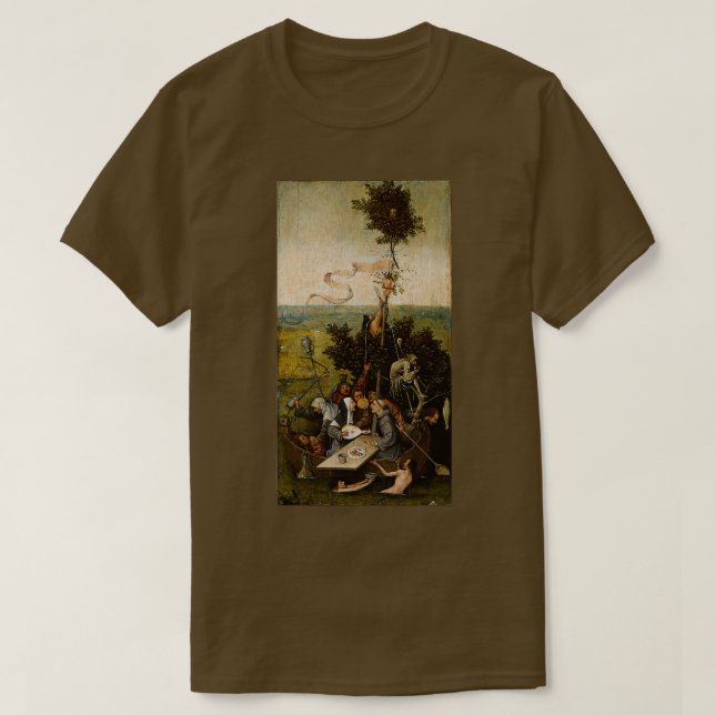 T-shirt Le Bateau de Fools Hieronymus Bosch (Design devant)