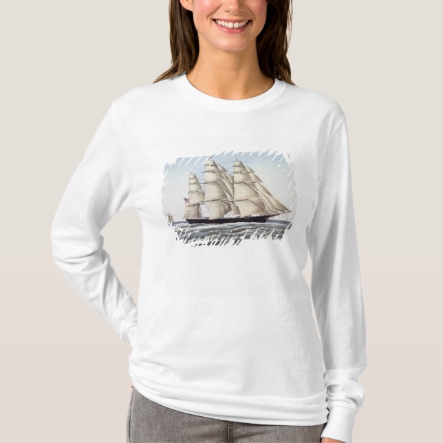 T-shirt Le bateau de tondeuse "nuage de vol " (Devant)