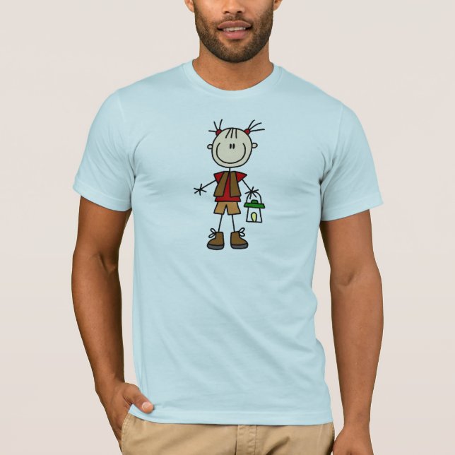 T-shirt Le bâton figure la chemise de camping (Devant)