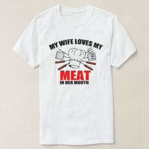 T-shirt Le BBQ, mon épouse aime ma viande