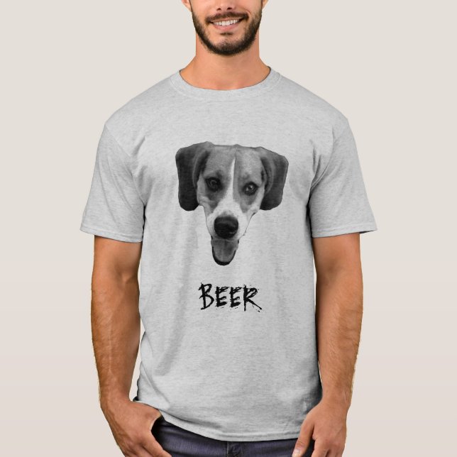 T-shirt Le beagle assoiffé (Devant)