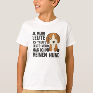 T-shirt Le Beagle de chien n'aime pas les gens, les chiens