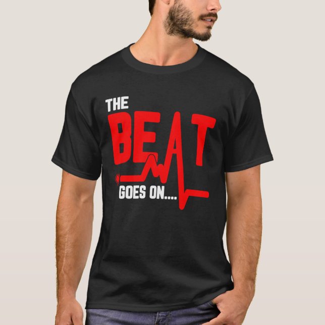 T-shirt Le Beat Commence Sur La Chirurgie Cardiaque Surviv (Devant)