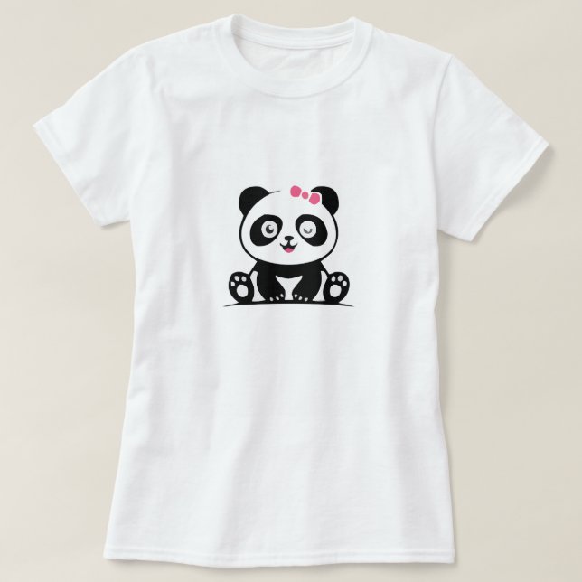 T-shirt Le beau panda (Design devant)