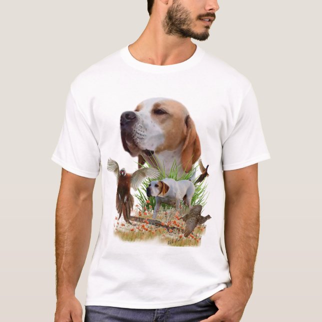 T-shirt Le beau pointeur dans le champ (Devant)