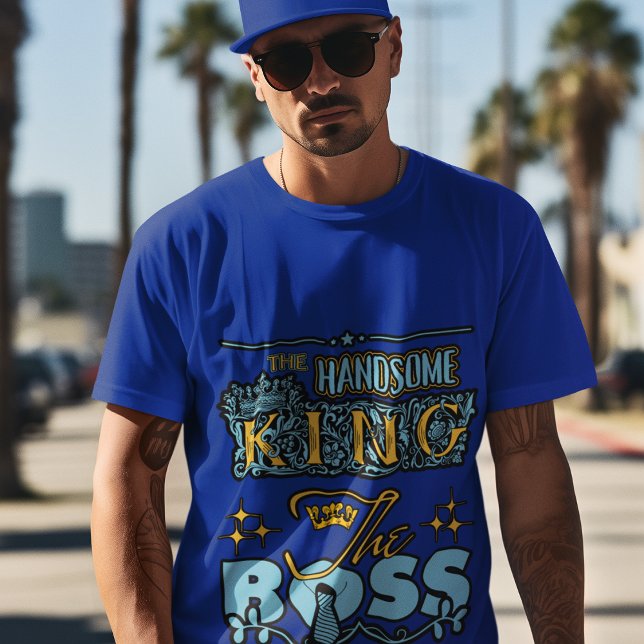 T-shirt Le beau Roi, Le Style Graphique des Boss Hommes (Créateur téléchargé)