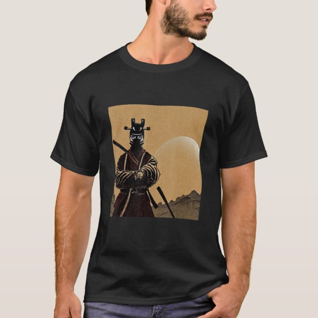 T-shirt Le Beau Samouraï Éclaté Dans Son Épée D'Armure À (Devant)