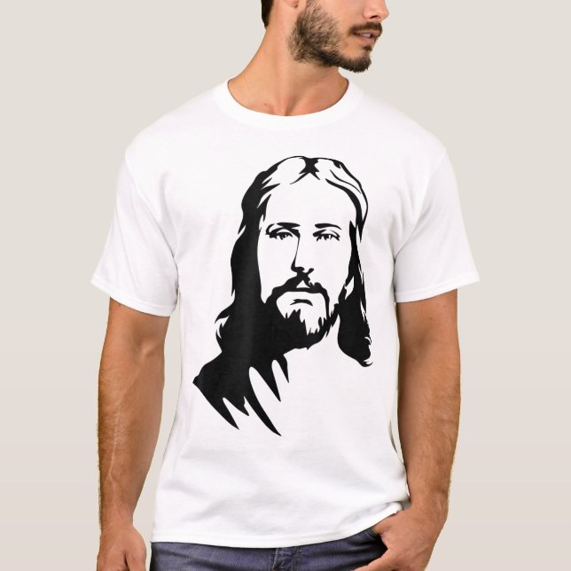 T-shirt Le Beau Visage De Jésus Le Christ Christian F (Devant)