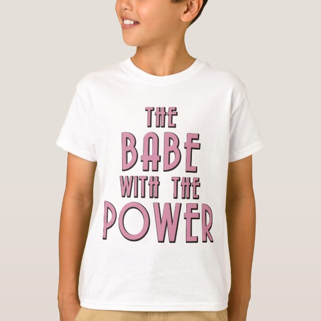 T-shirt Le bébé avec la puissance (Devant)