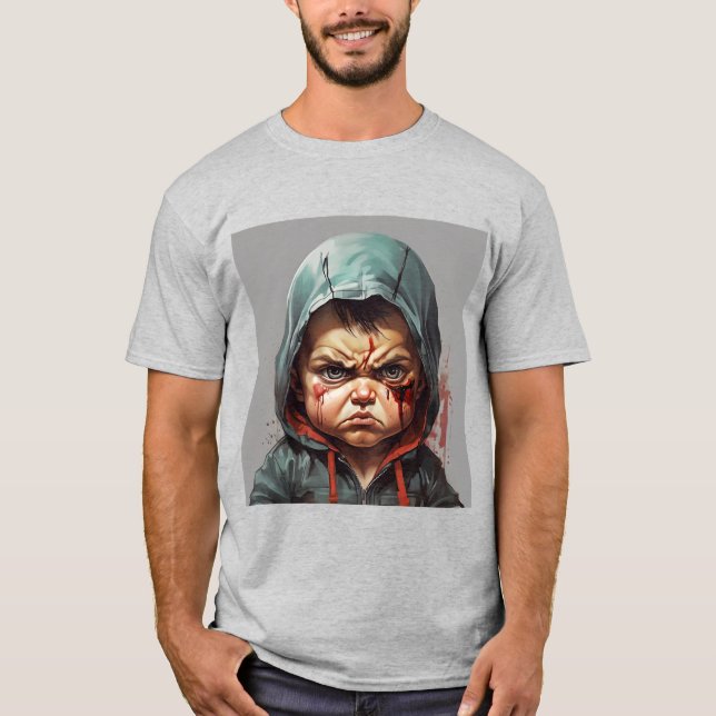 T-shirt le bébé en colère (Devant)