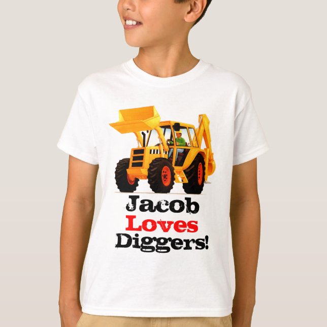 T-shirt Le bêcheur jaune nommé fait sur commande de (Devant)