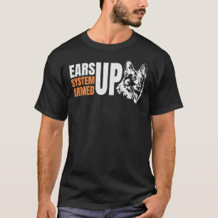 T-shirt Le Berger Allemand Oreille Système Armé Gsd Dit