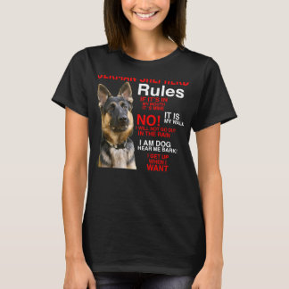 T-shirt Le Berger Allemand Propriétaire S Règle Réaliste A