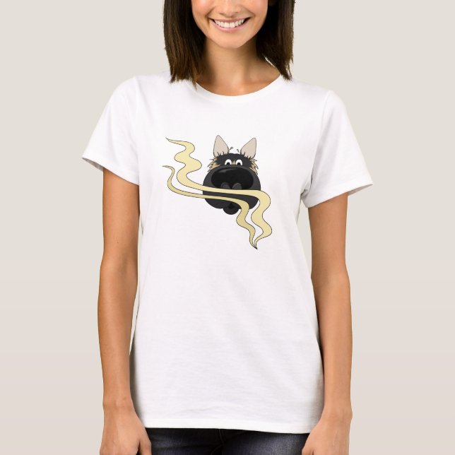 T-shirt Le berger allemand Sniff Work (Devant)