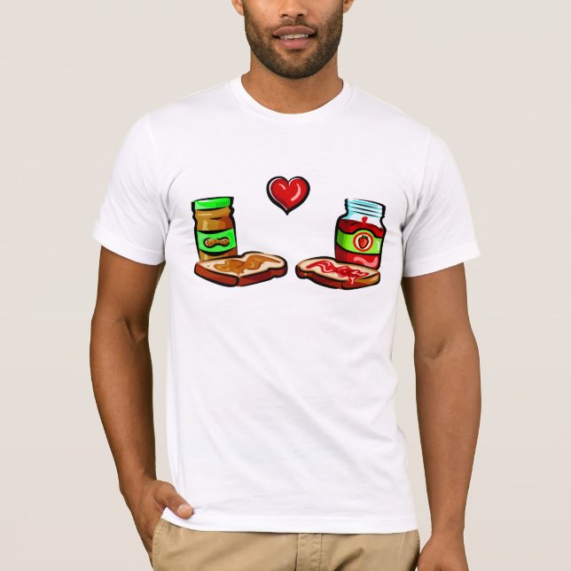 T-shirt Le beurre d'arachide aime la gelée (Devant)