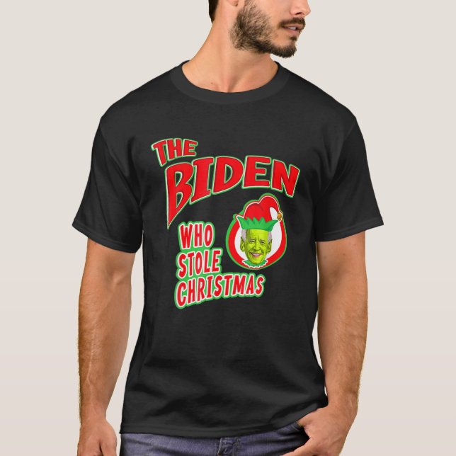 T-shirt Le Biden Qui A Volé Noël Pour Les Patriotiques De  (Devant)