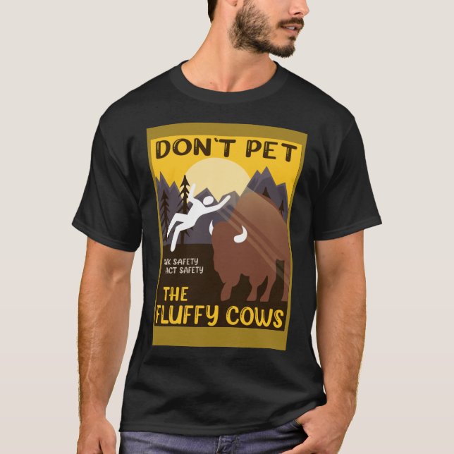 T-shirt Le bison n'attrape pas le buffle des vaches de bou (Devant)